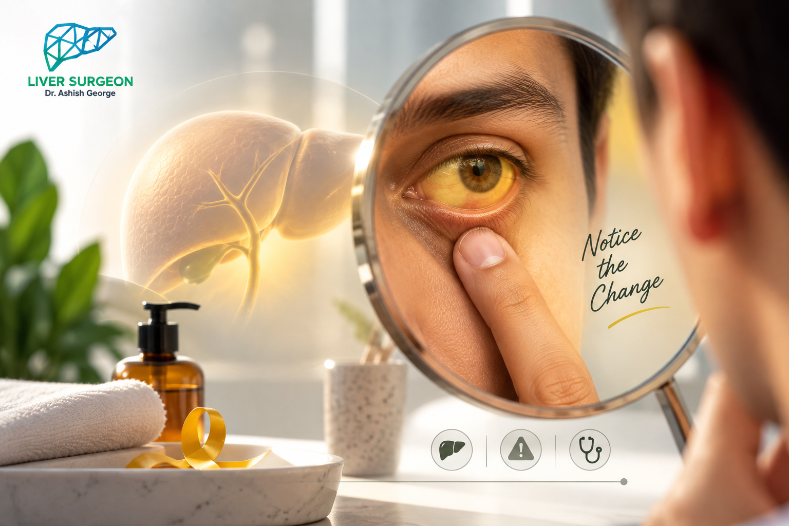Jaundice in adults causing yellow eyes and skin, including warning signs and when it may be serious